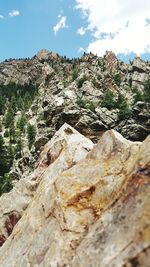 Scenic view of rocky mountains