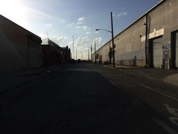 Road along buildings