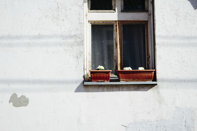 View of window on building