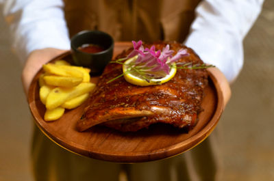 Close-up of food in plate