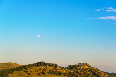 Mountain against blue sky