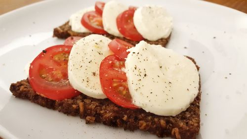 Close-up of bread on plate