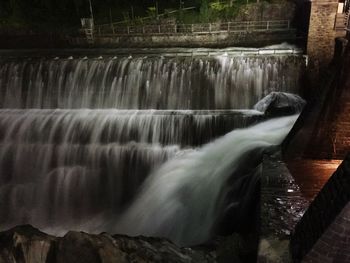 Scenic view of waterfall