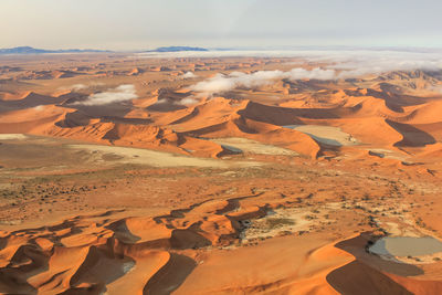 Aerial view of a desert