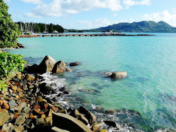 Scenic view of sea against sky