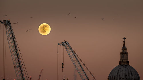 Cranes at construction site