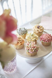 Close-up of dessert on table