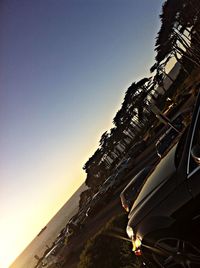 View of landscape against clear sky