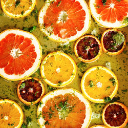 Full frame shot of orange slices