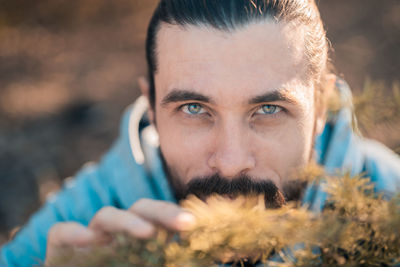 Close-up portrait of young man