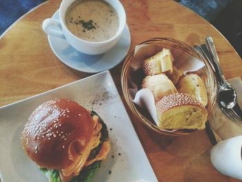 Close-up of food served in plate