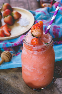 Close-up of drink on table