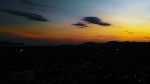 Scenic view of dramatic sky during sunset