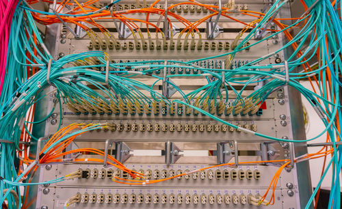 Close-up of computer cables