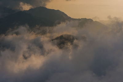 Low angle view of dramatic sky