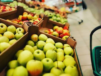 Close-up of fruits for sale at market stall