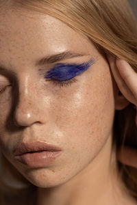 Close-up portrait of a woman