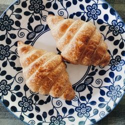 High angle view of breakfast on plate