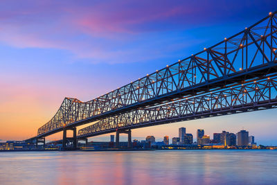 Bridge over river against sky