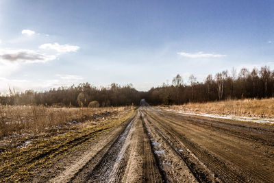 Road passing through landscape