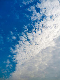 Low angle view of clouds in sky