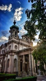 Low angle view of historical building against sky