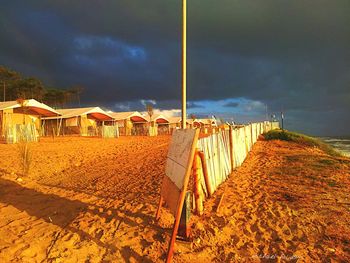 View of sea against cloudy sky