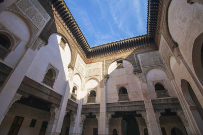 Low angle view of historical building against sky