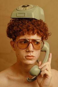 Portrait of young man with eyeglasses