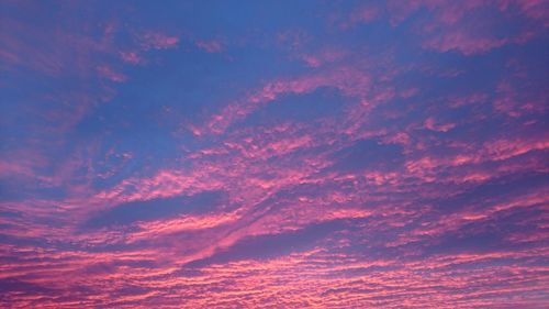 Low angle view of sky at sunset