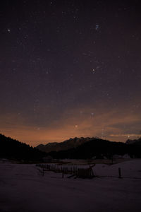 Winter sky with a part of the milky way.