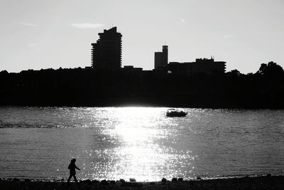 View of people in water