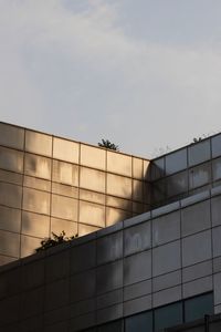 Low angle view of modern building against sky