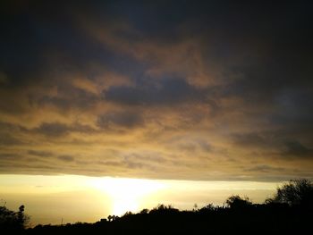 Low angle view of silhouette sky during sunset