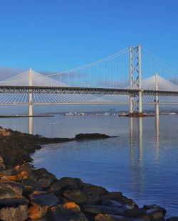 Suspension bridge over sea