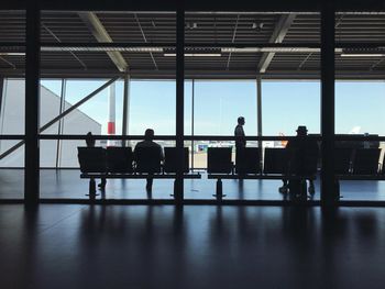 People waiting at airport