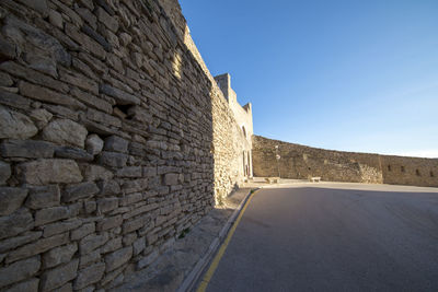 View of fort against blue sky