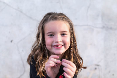 Portrait of a girl smiling