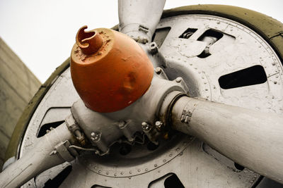 Close-up of metal container