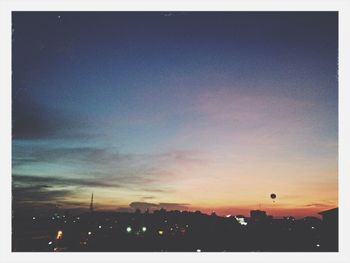 Low angle view of sky at dusk