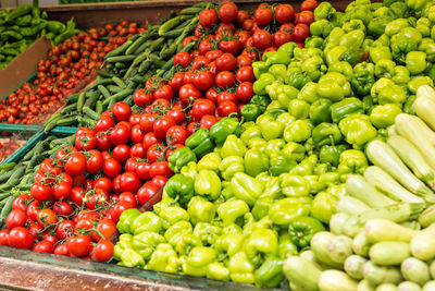 Vegetables for sale at market stall