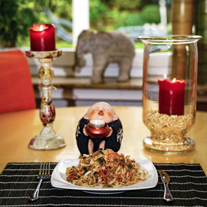 Close-up of food on table