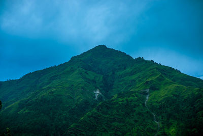 Low angle view of mountain against sky