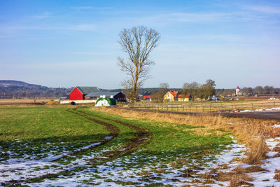 Farm in the countryside in the spring