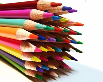 Close-up of colorful pencils