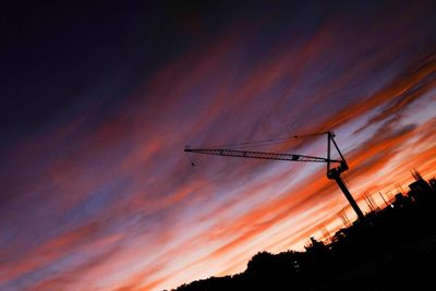 Low angle view of sky at sunset