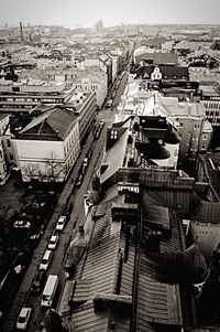 High angle view of cityscape