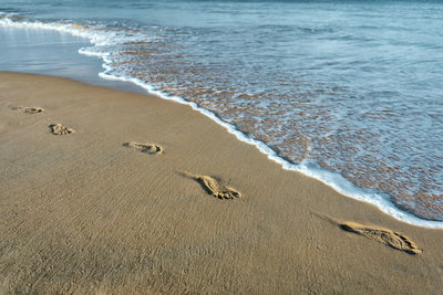 High angle view of beach