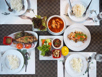 Meal served in plate
