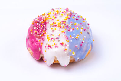 Close-up of ice cream against white background